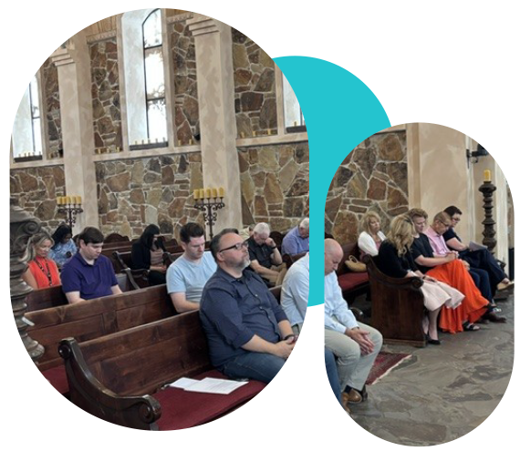 People joining in prayer